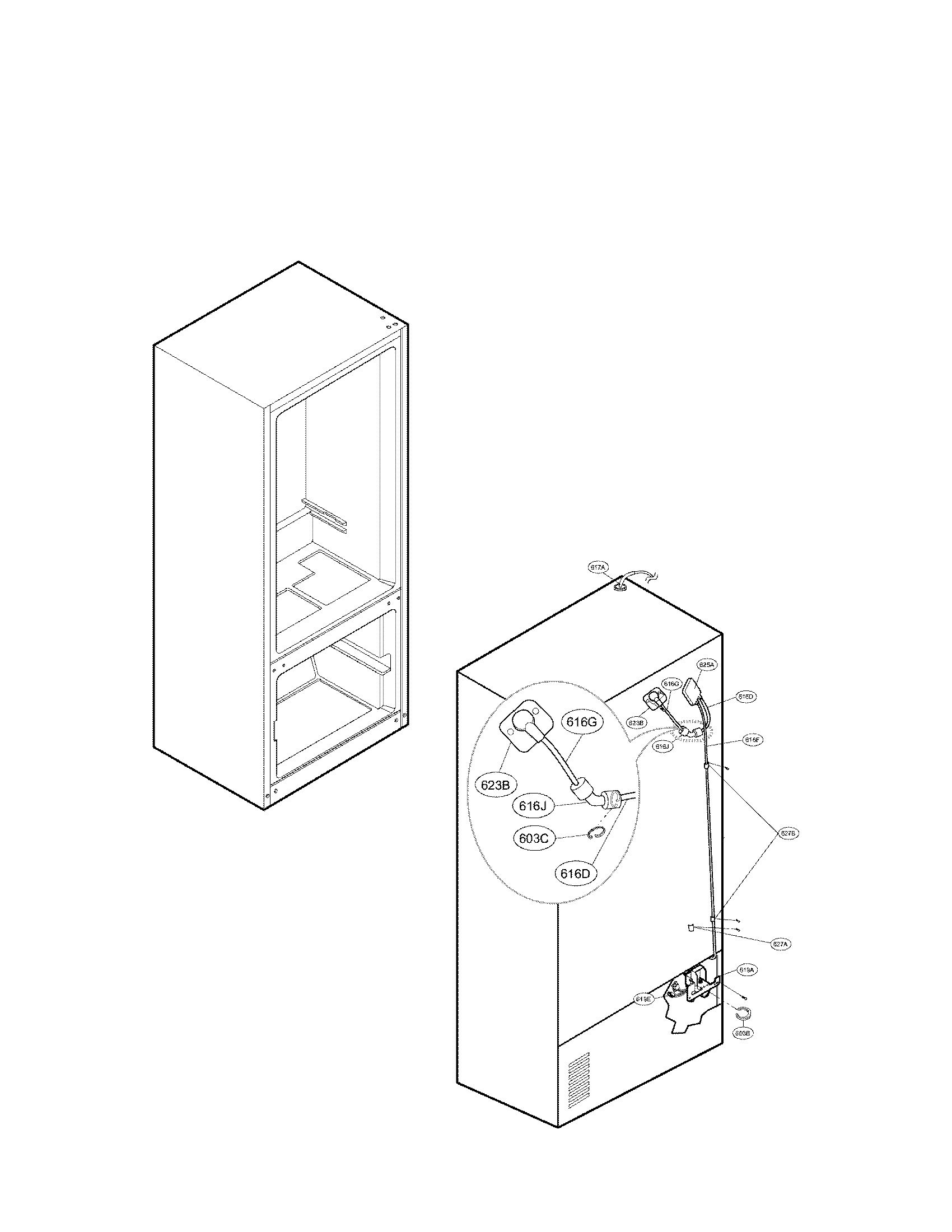 LG LFX25961AL/01 ice maker parts diagram