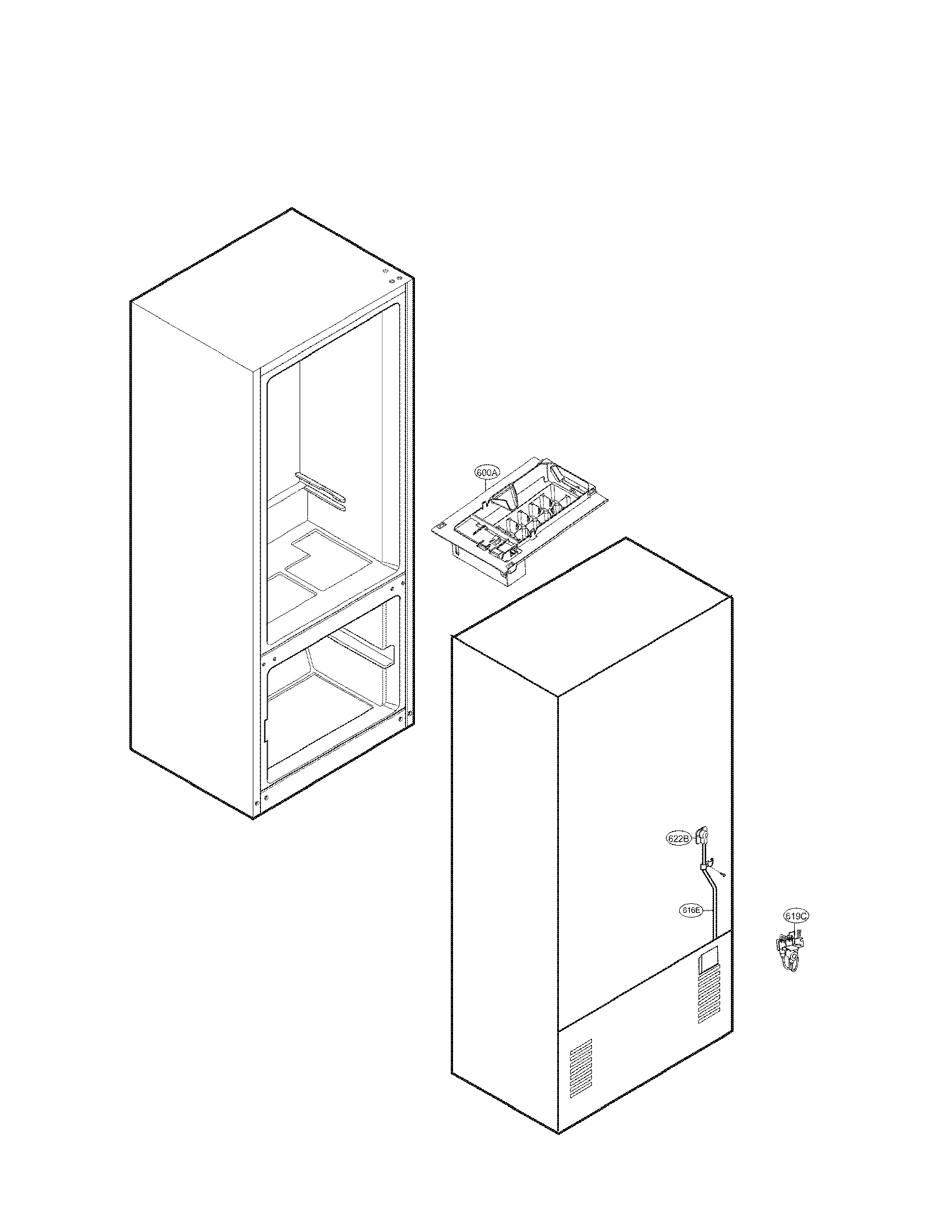 Kenmore Elite 79572122210 water and icemaker parts diagram