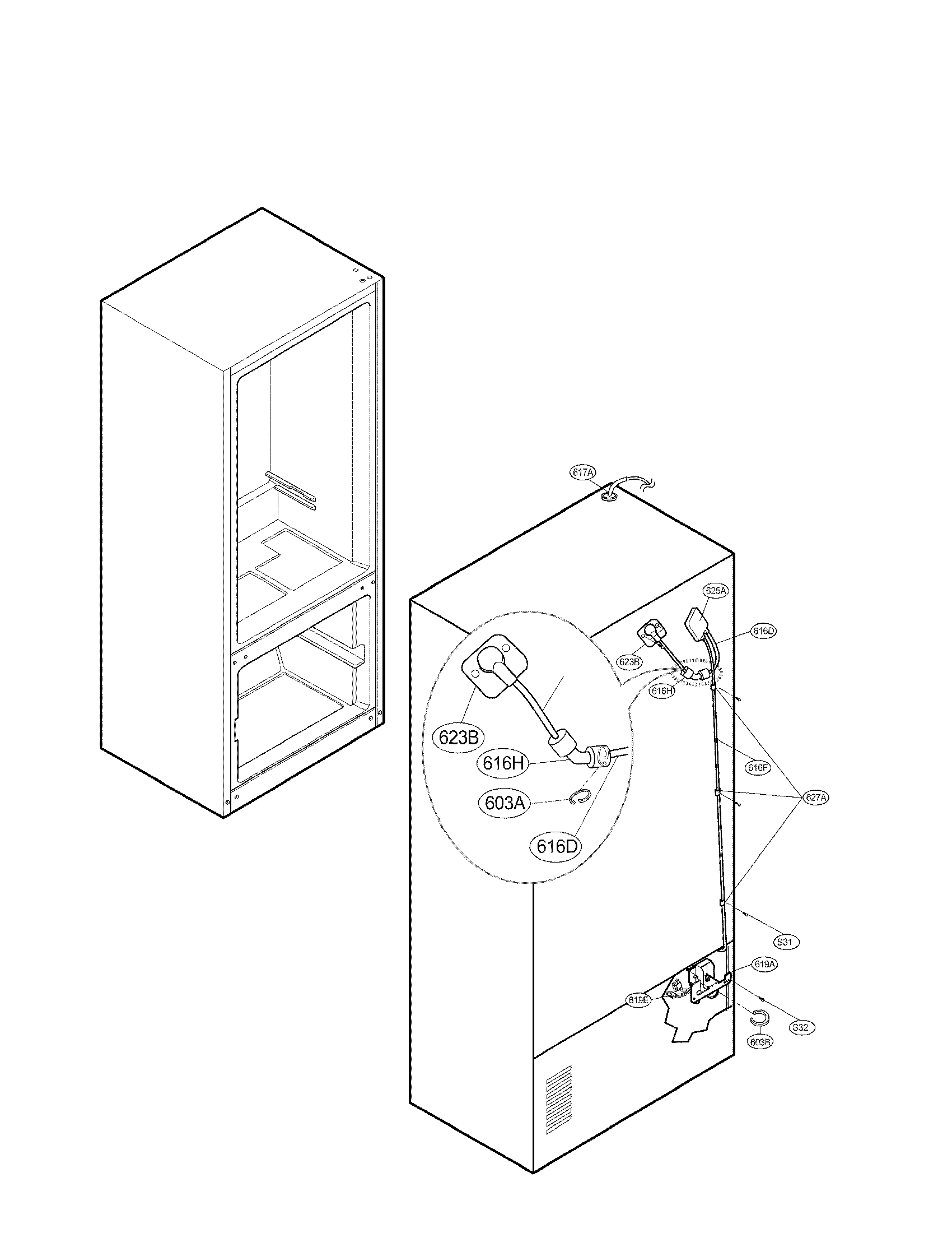 LG LFX25971ST/02 ice maker parts diagram