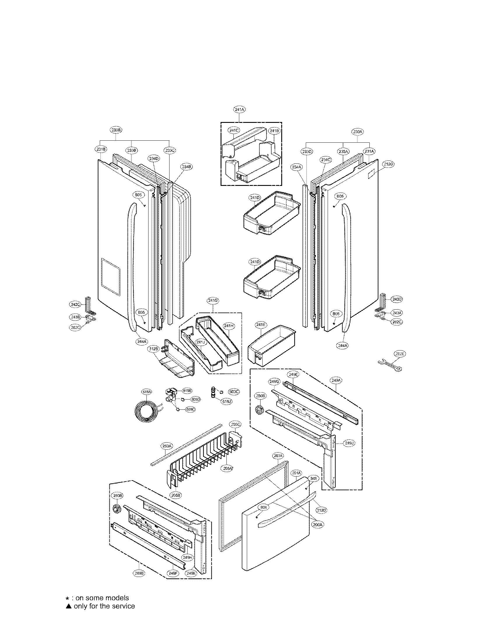 LG LFX25971SW/02 door parts diagram