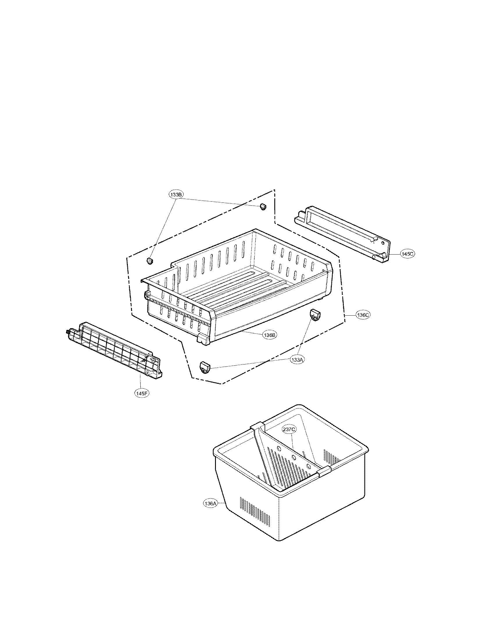 LG LFX25974ST/01 freezer parts diagram