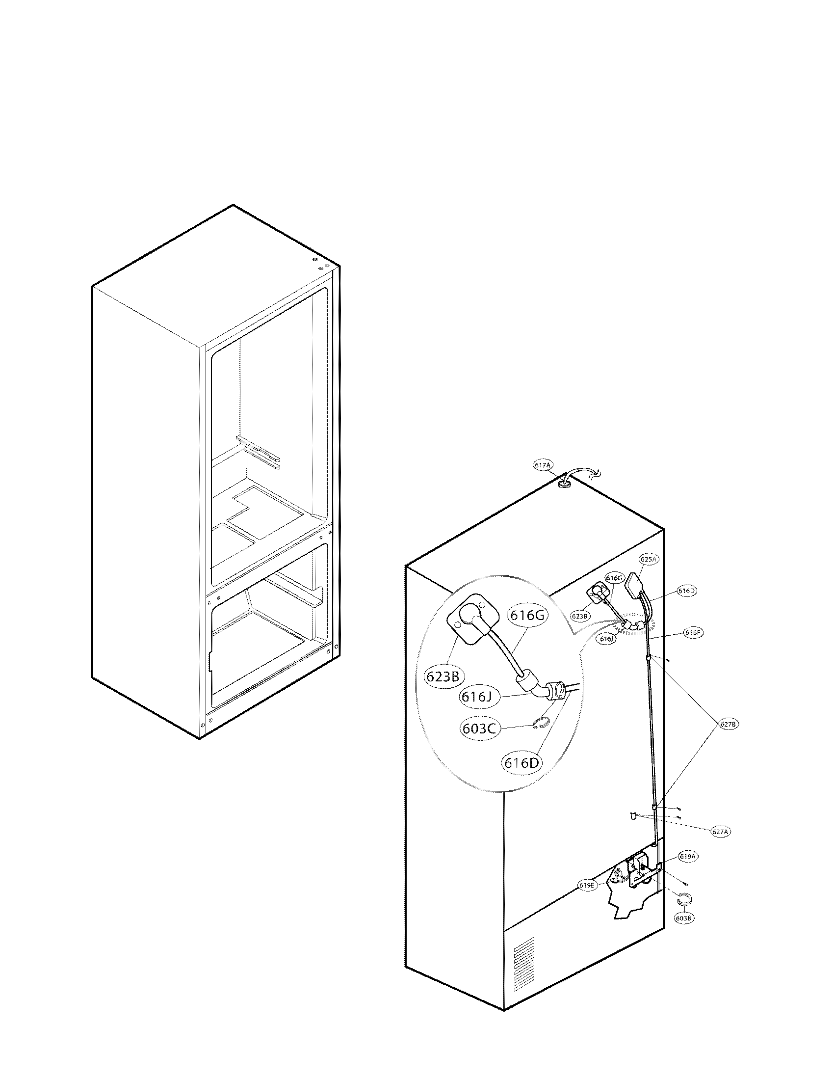 LG LFX25975ST/03 ice and maker parts diagram