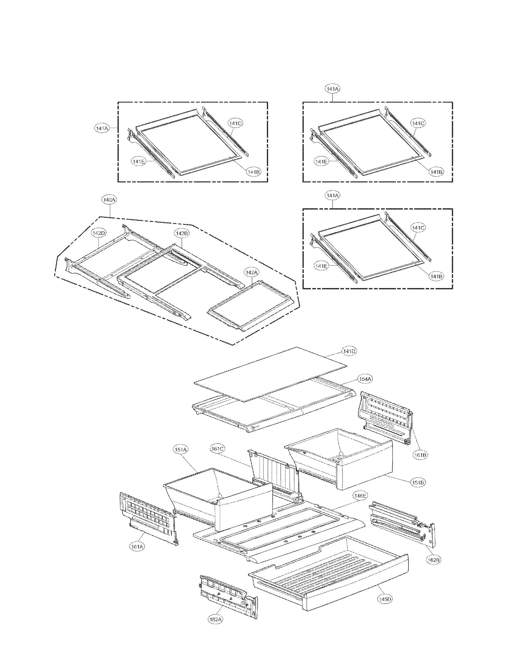 LG LFX28968ST/01 refrigerator parts diagram