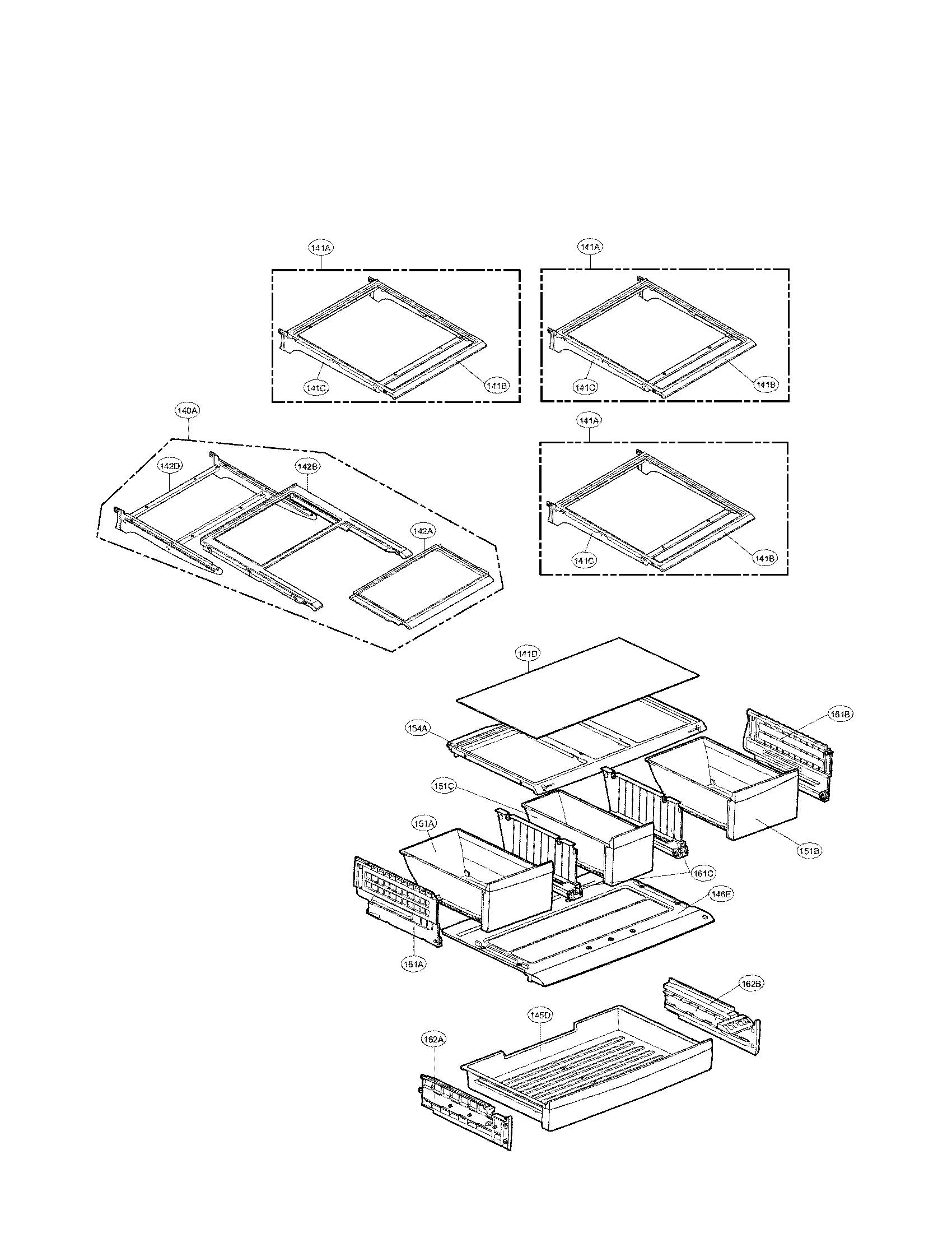 LG LFX28977SW/01 refrigerator parts diagram