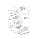 LG DLEX4070W panel drawer assembly and guide assembly parts diagram