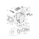 LG DLEX4070W cabinet and door assembly parts diagram