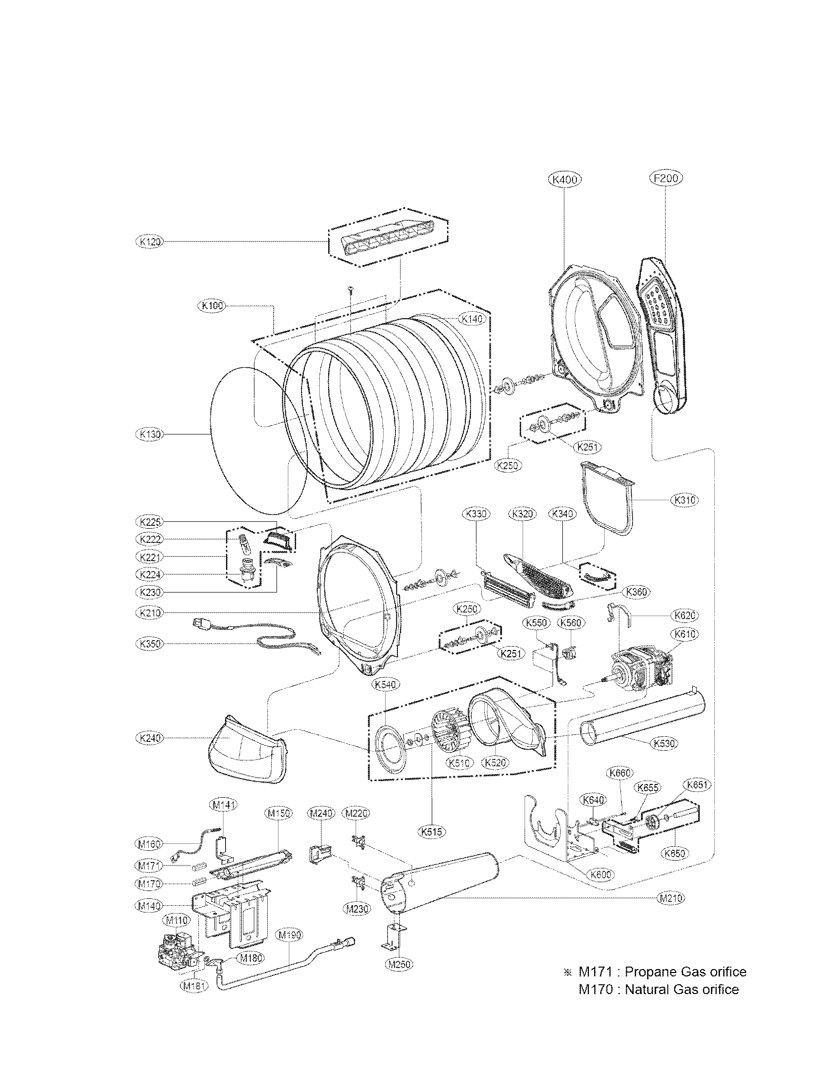 LG DLG4871W drum and motor assembly parts diagram