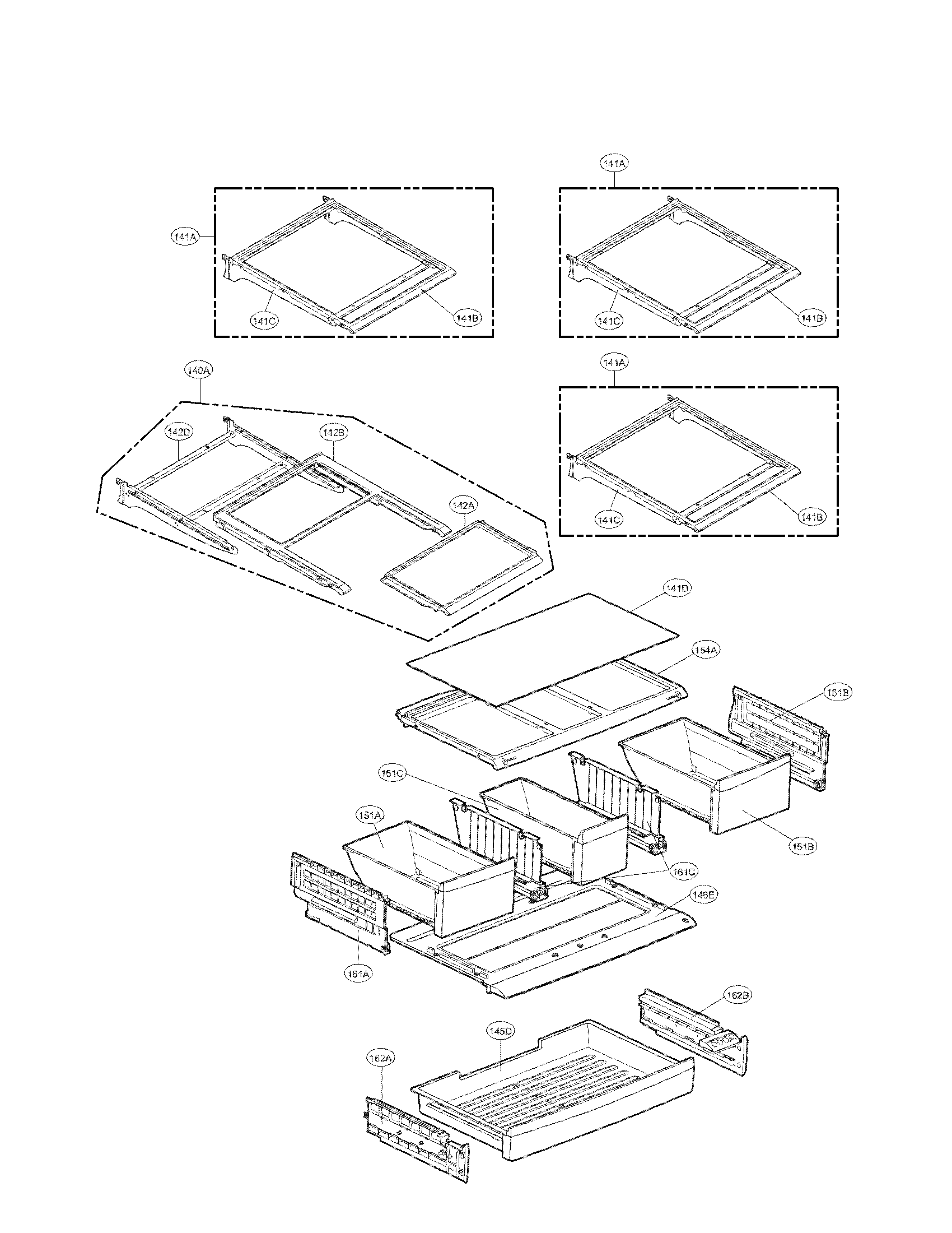 LG LFX28978SB/02 refrigerator parts diagram