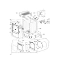 LG DLEX6001V cabinet and door assembly parts diagram