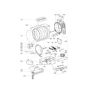LG DLEX6001V drum and motor assembly parts diagram