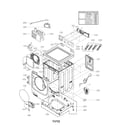 LG WM8000HVA cabinet and control panel assembly parts diagram