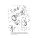 LG WM8000HVA drum and tub assembly parts diagram
