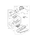 LG DLGX8001W panel drawer assembly and guide assembly parts diagram