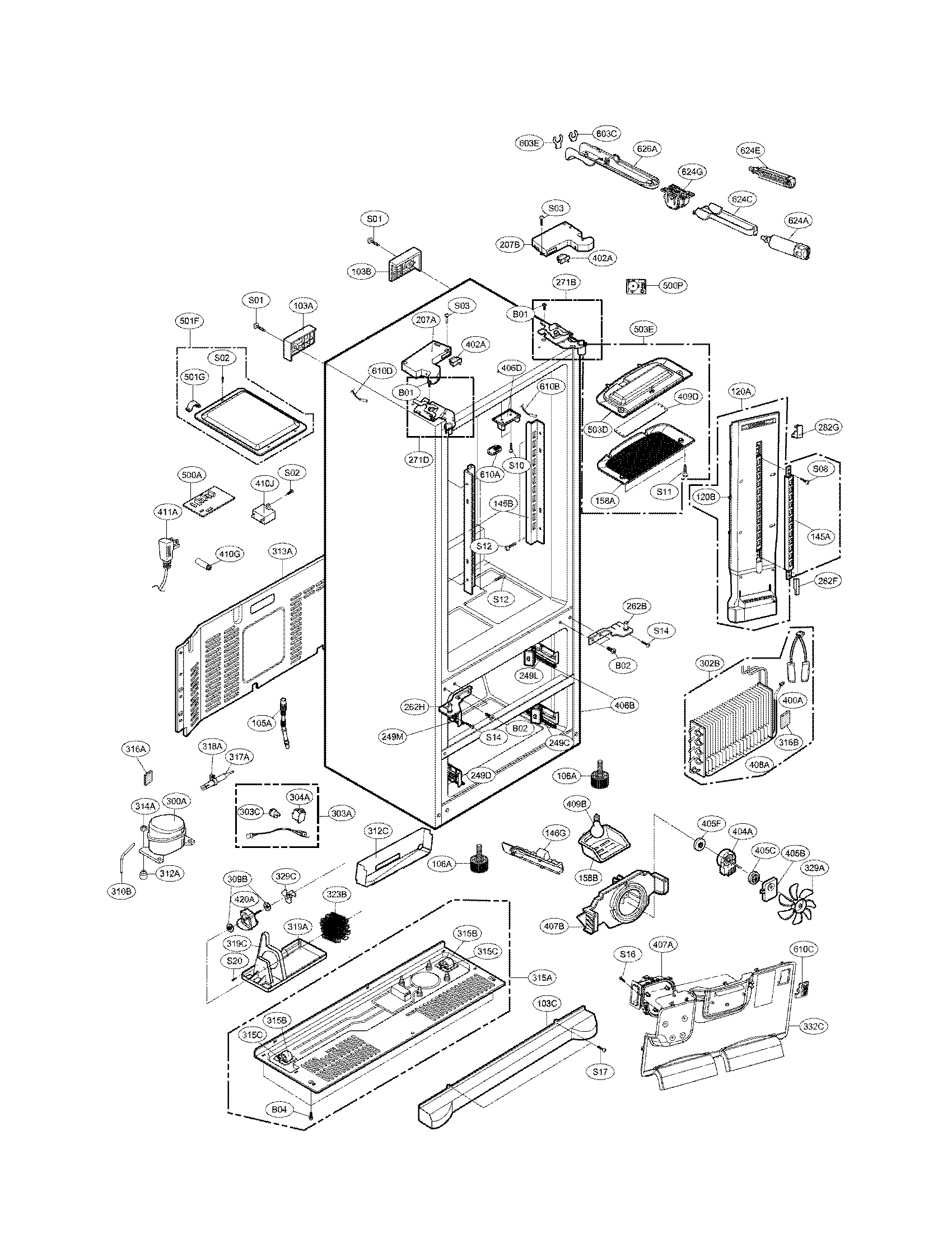 Kenmore 79571099111 case parts diagram