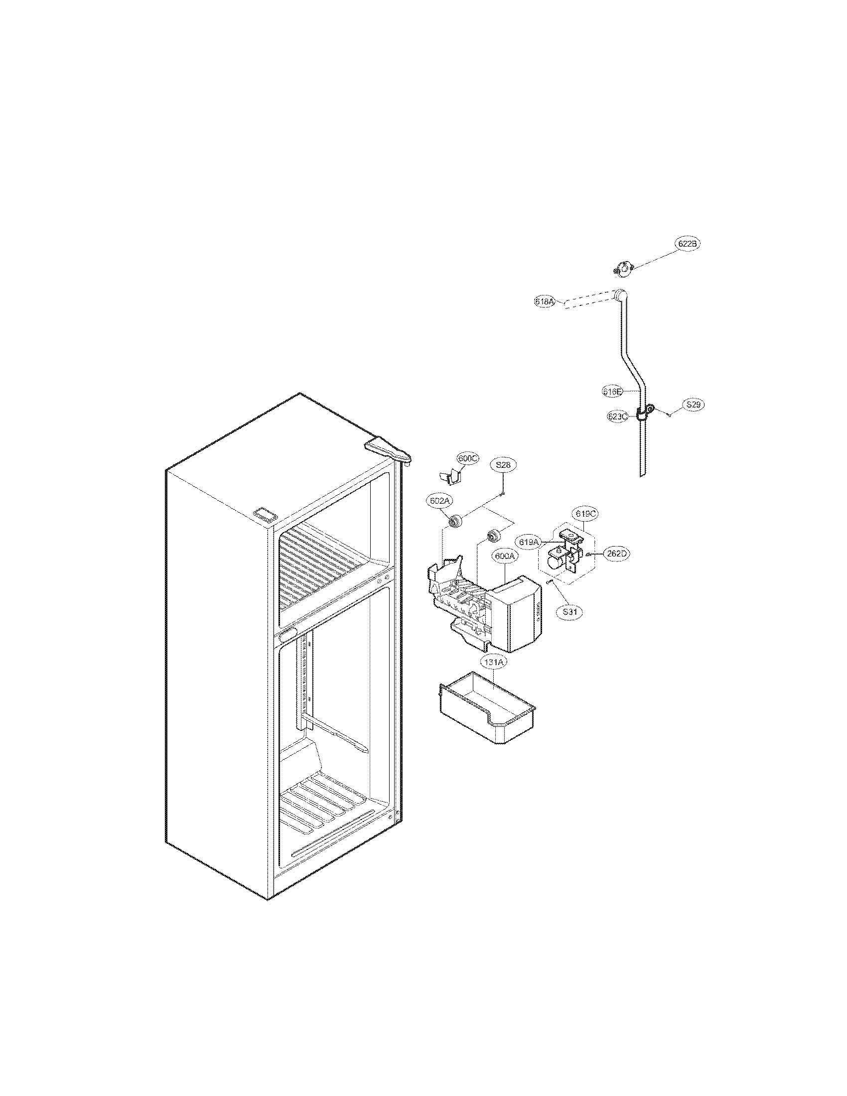 Kenmore 79579012901 ice maker parts diagram