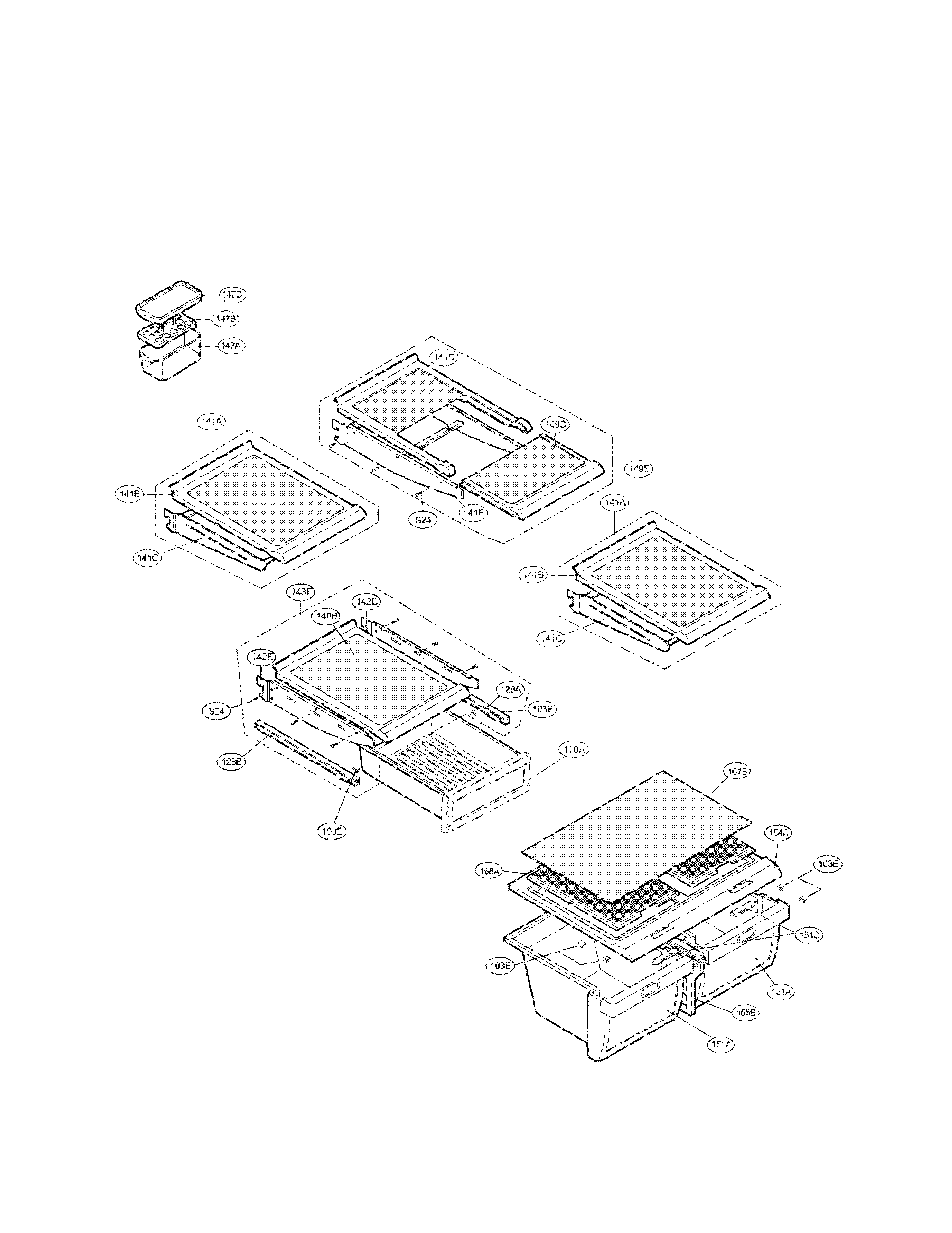 Kenmore 79577309601 refrigerator parts diagram