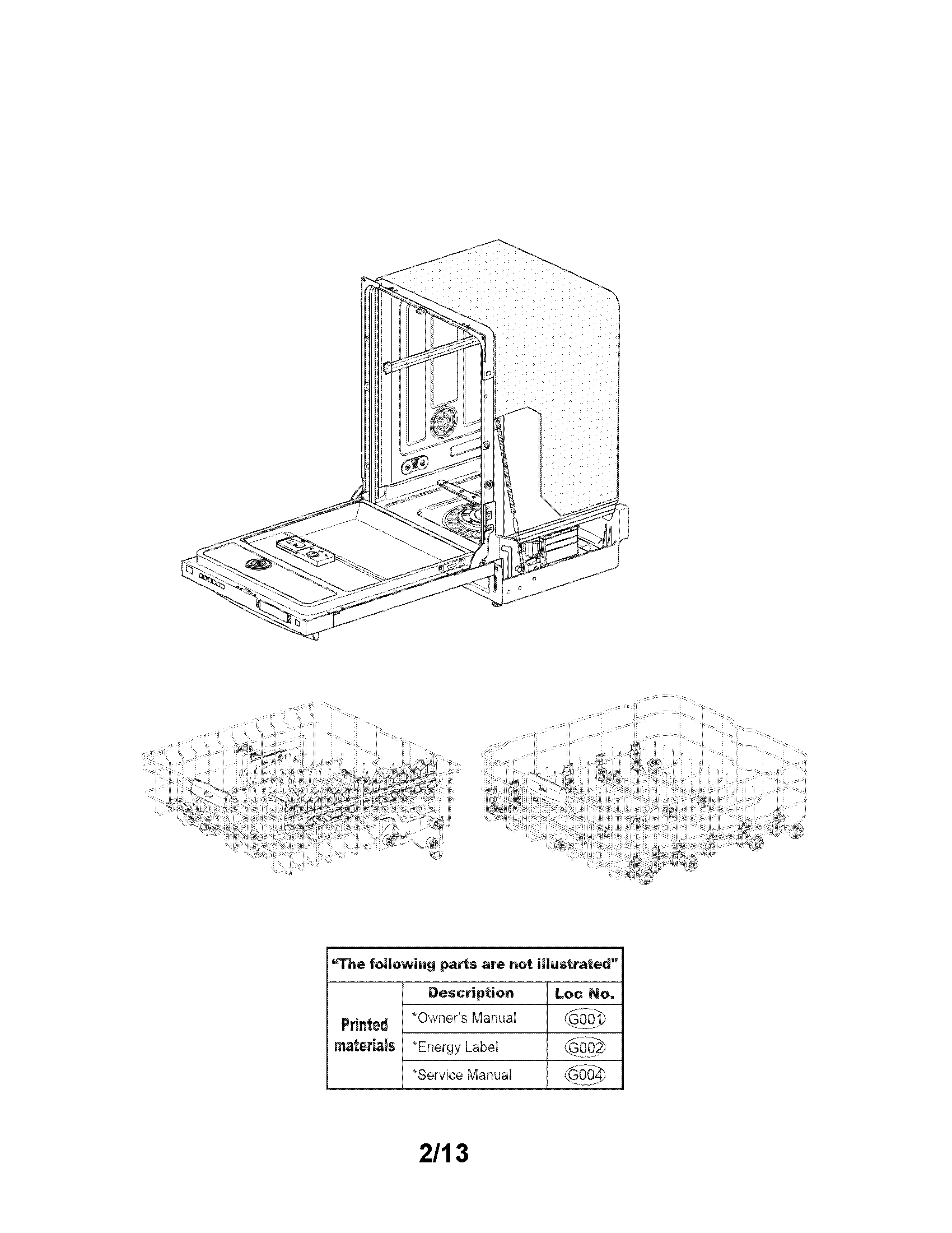 LG LDF7561ST exploded view parts diagram