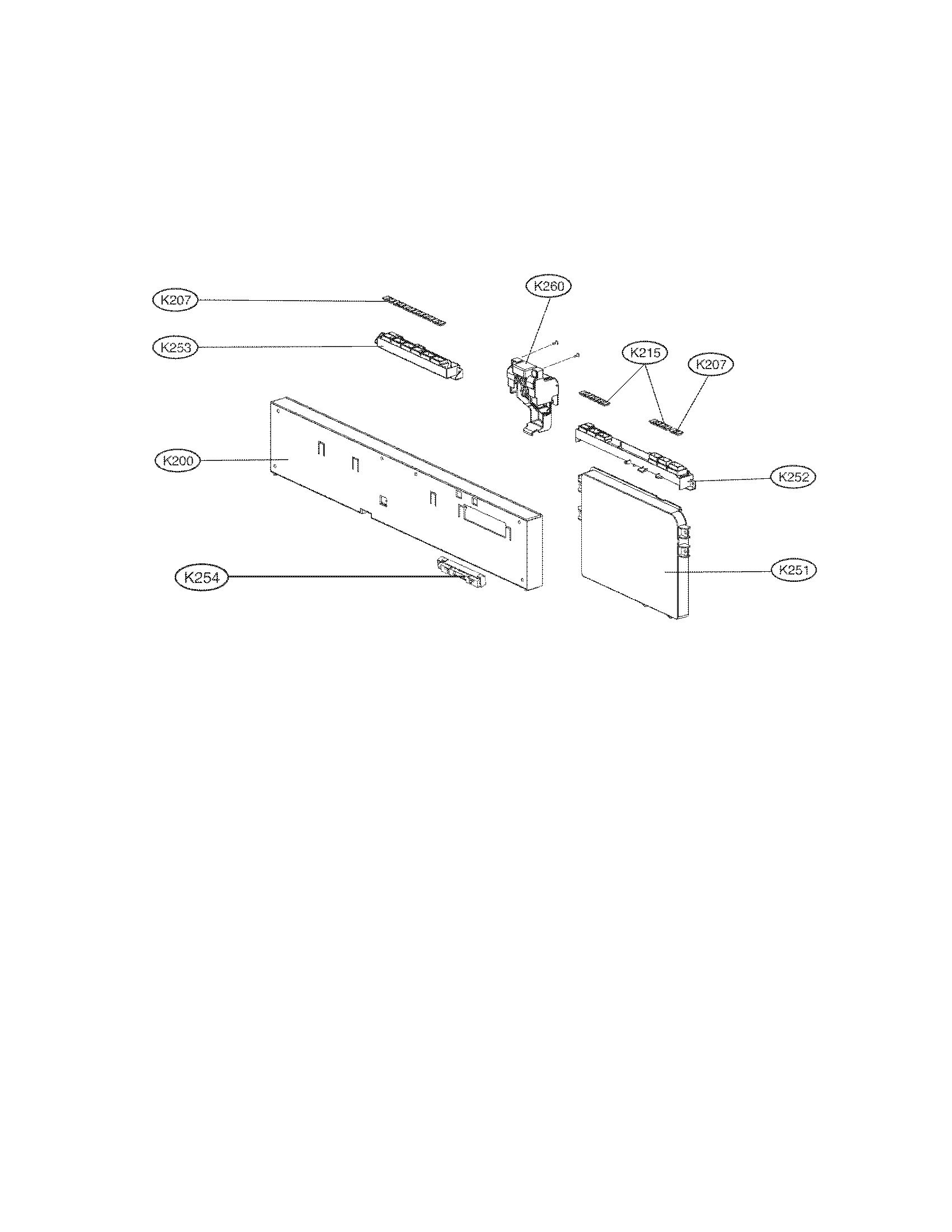 LG LDF7561ST panel assembly parts diagram