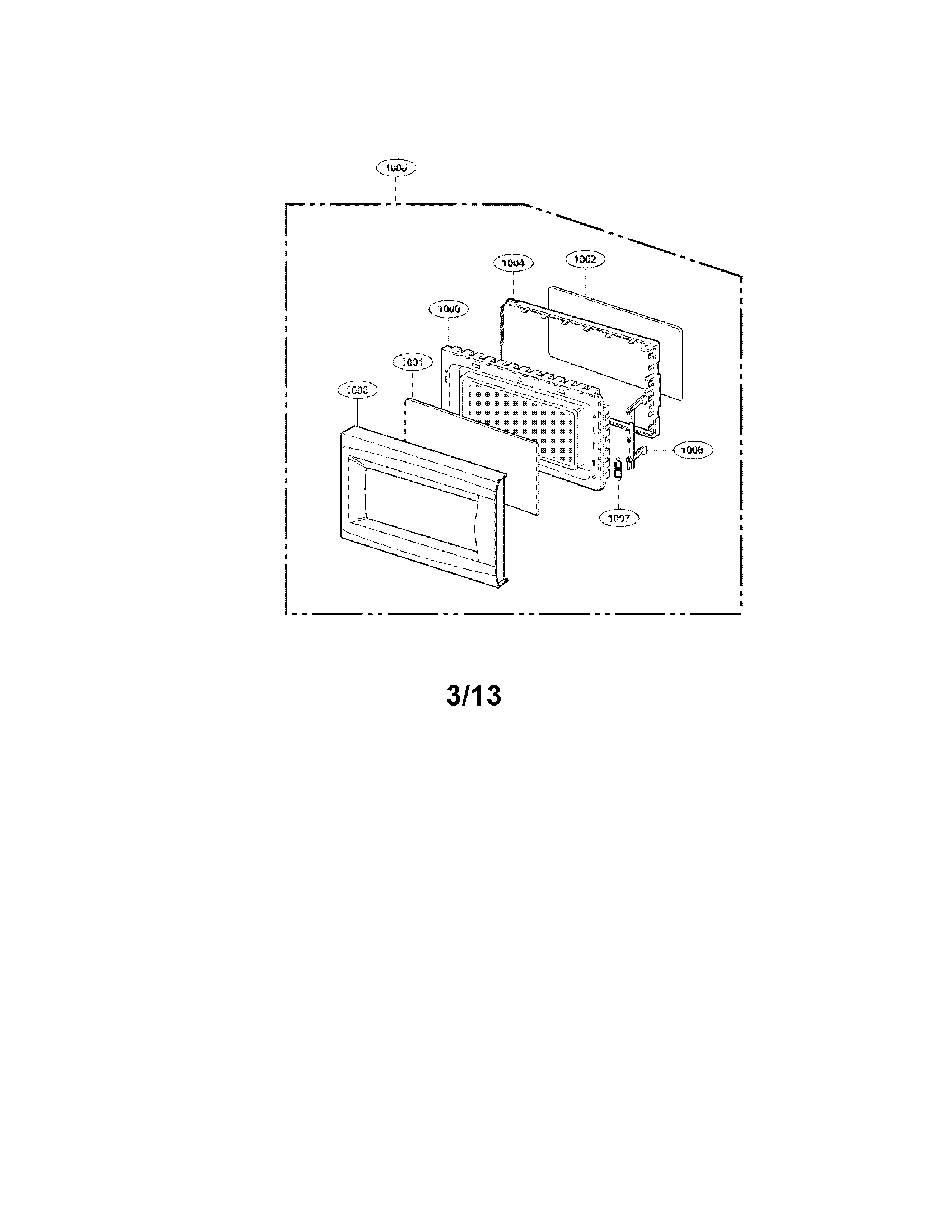 Kenmore 72166227011 door parts diagram
