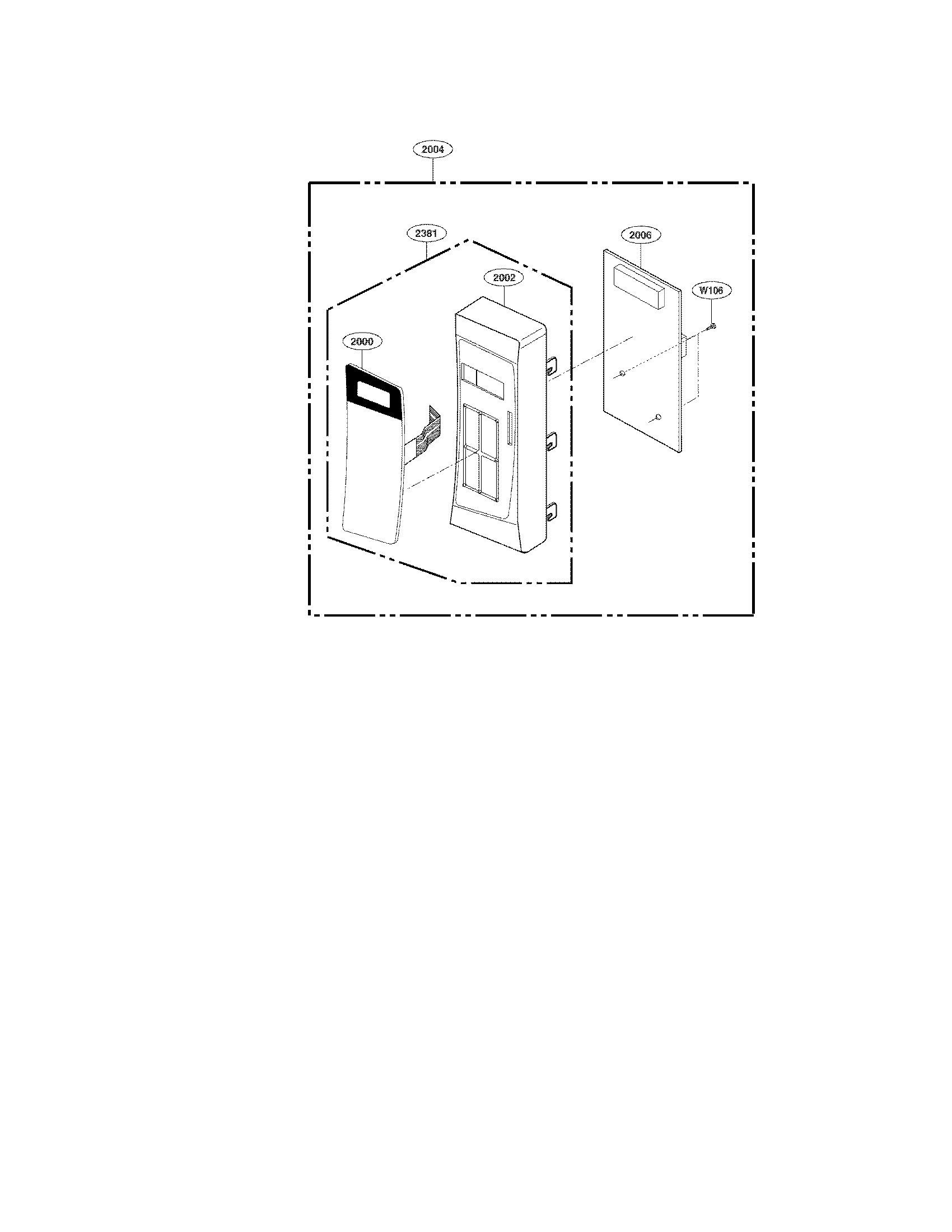 Kenmore 72166227011 control panel parts diagram