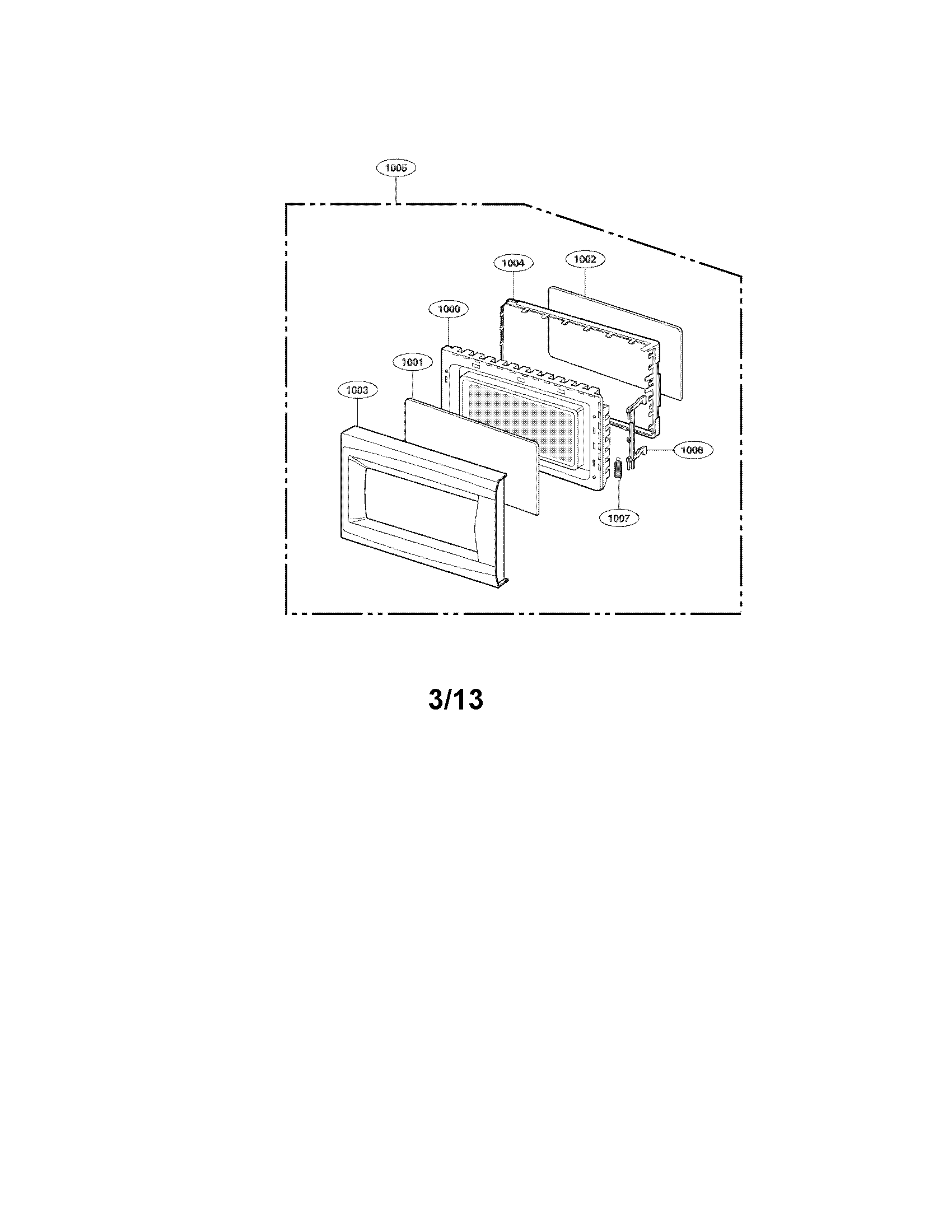 Kenmore 72166222011 door parts diagram