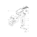 Kenmore Elite 79641072310 dispenser assembly parts diagram