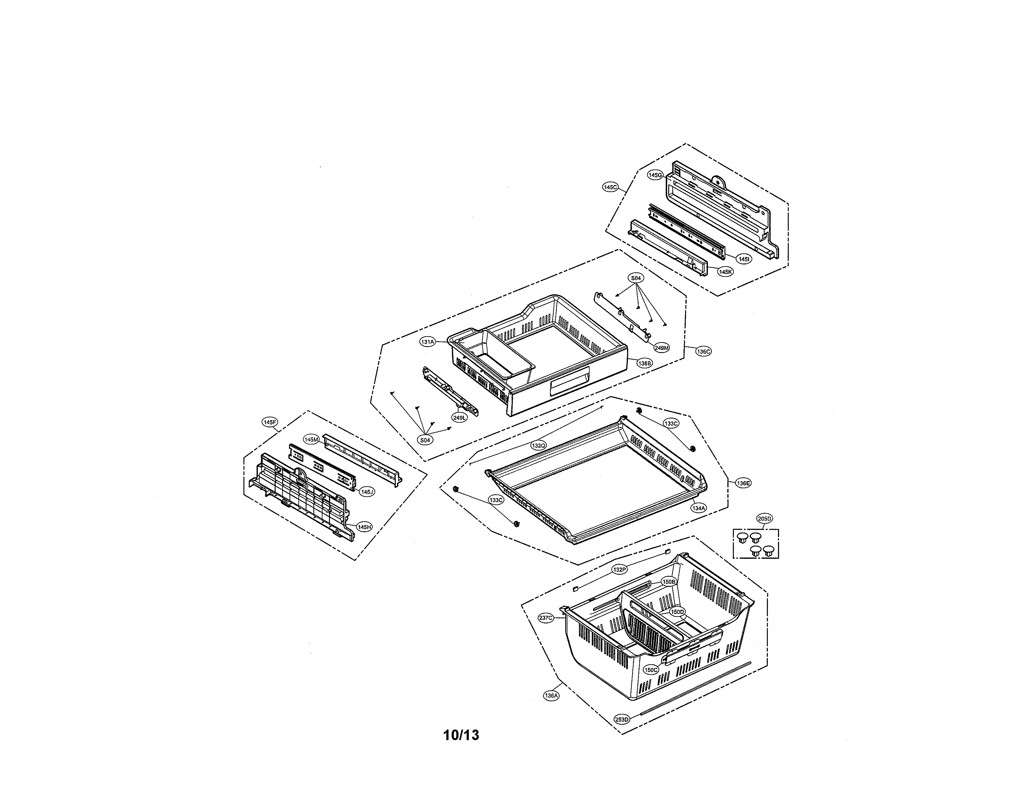 Kenmore Elite 79572093310 freezer parts diagram