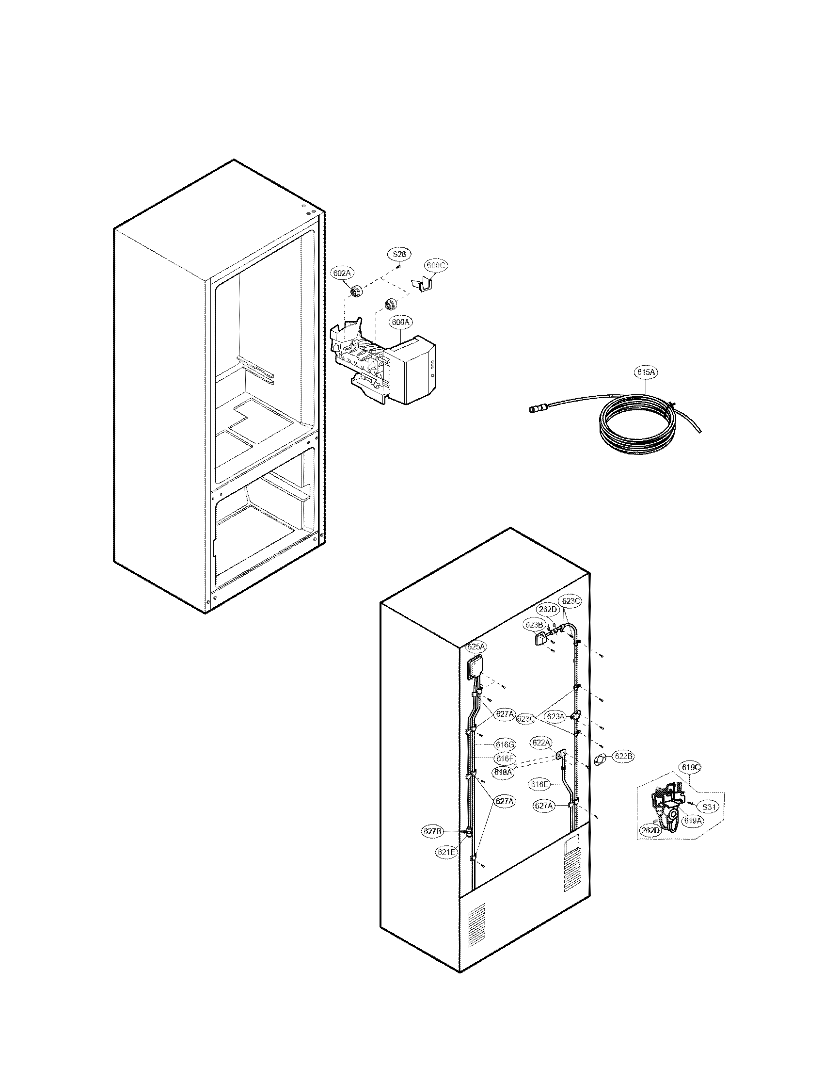LG LRBC22544ST ice maker part diagram