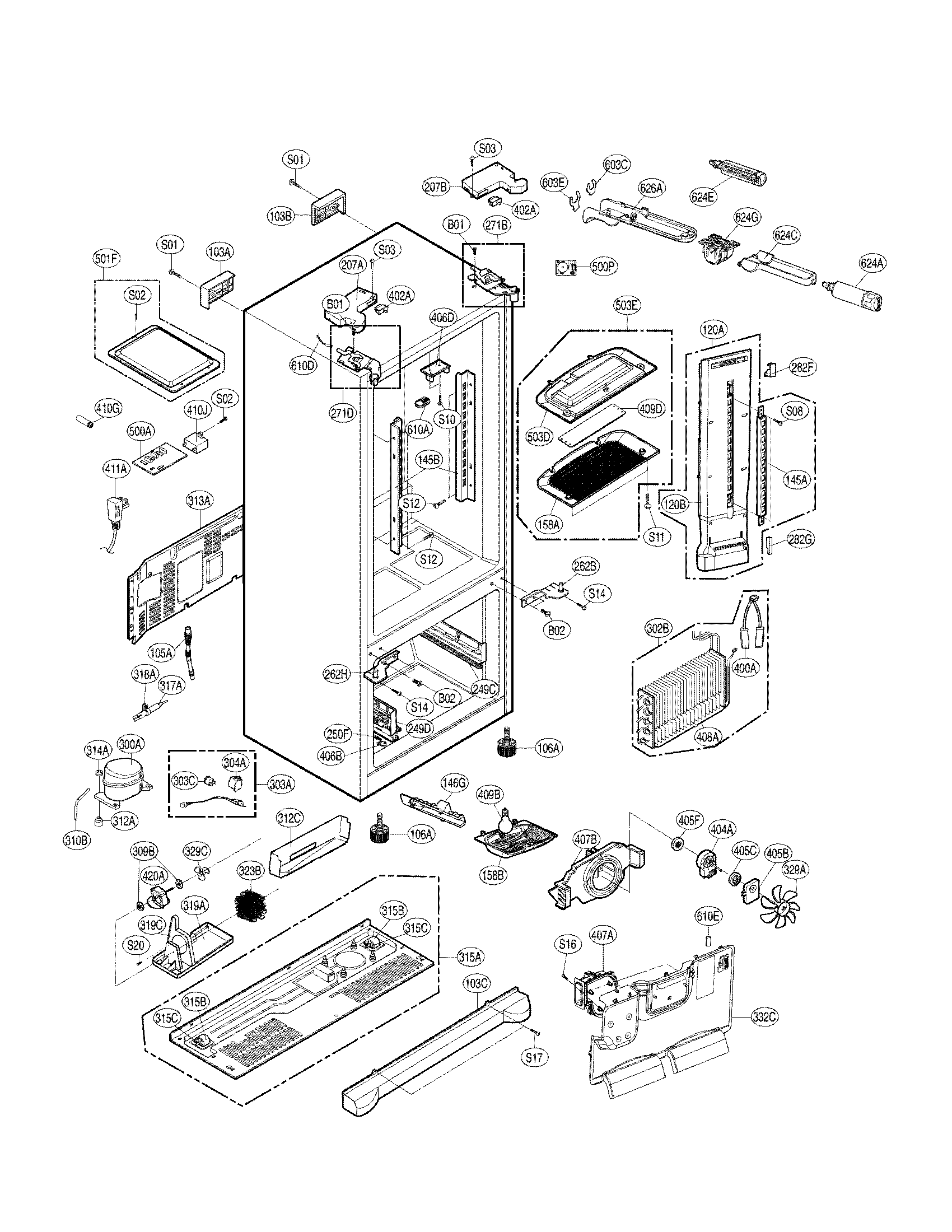 Kenmore 79572039112 case parts diagram