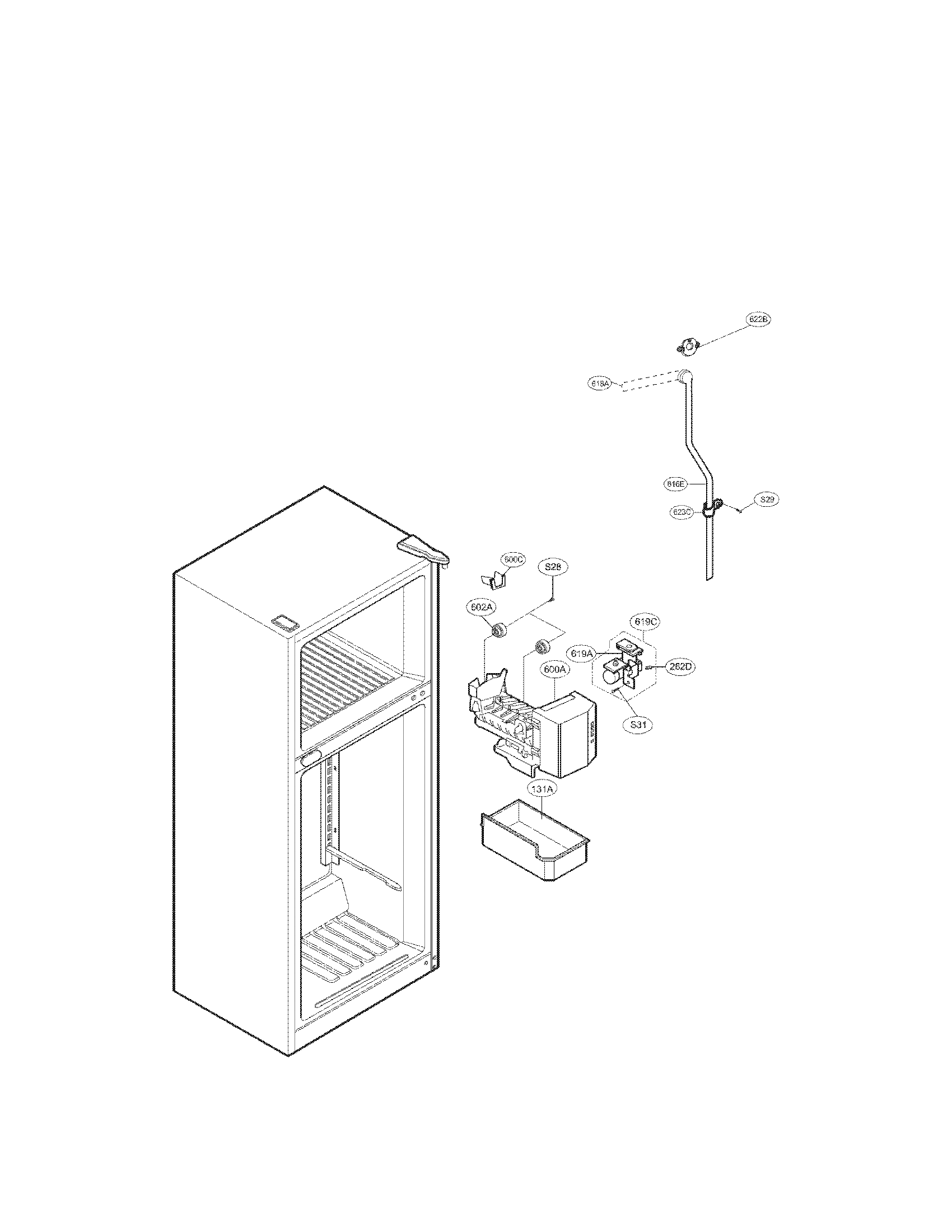 LG LTC22350WH/00 ice maker parts diagram