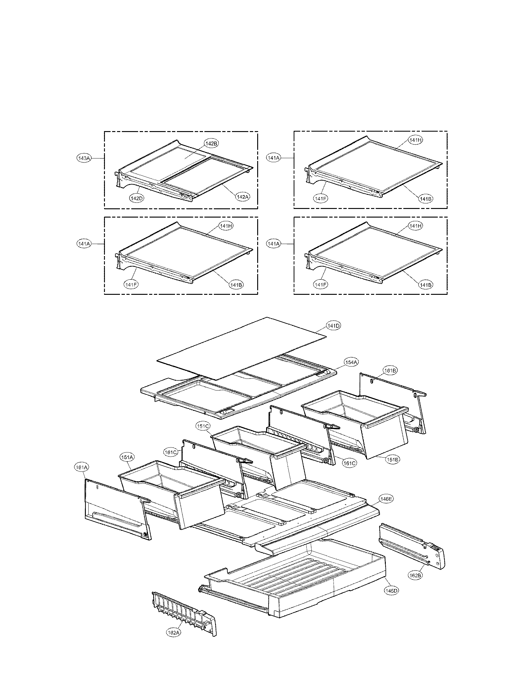 LG LFX29927ST/00 refrigerator parts diagram