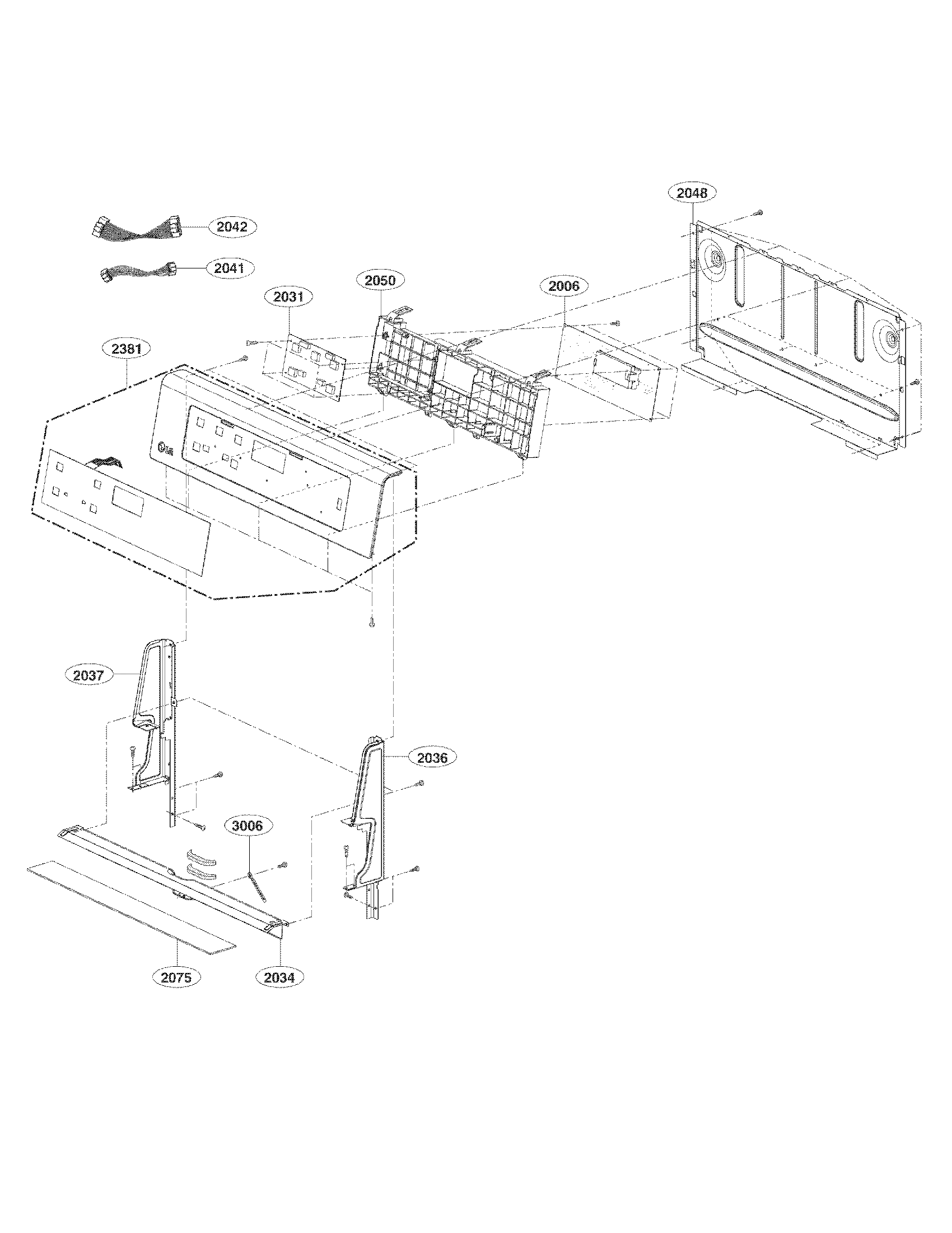 LG LRE3021ST/00 controller parts diagram