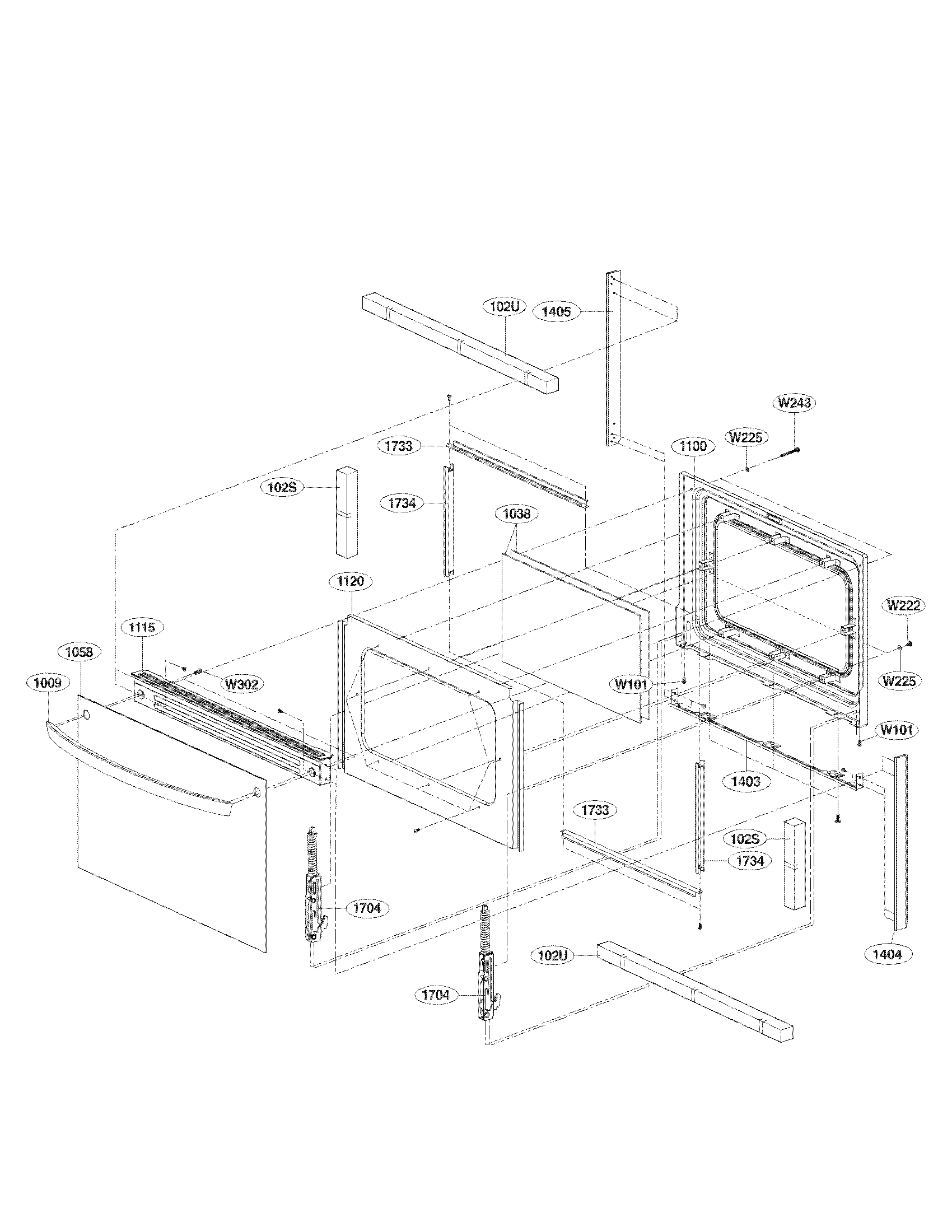 LG LDG3035SB lower door parts diagram