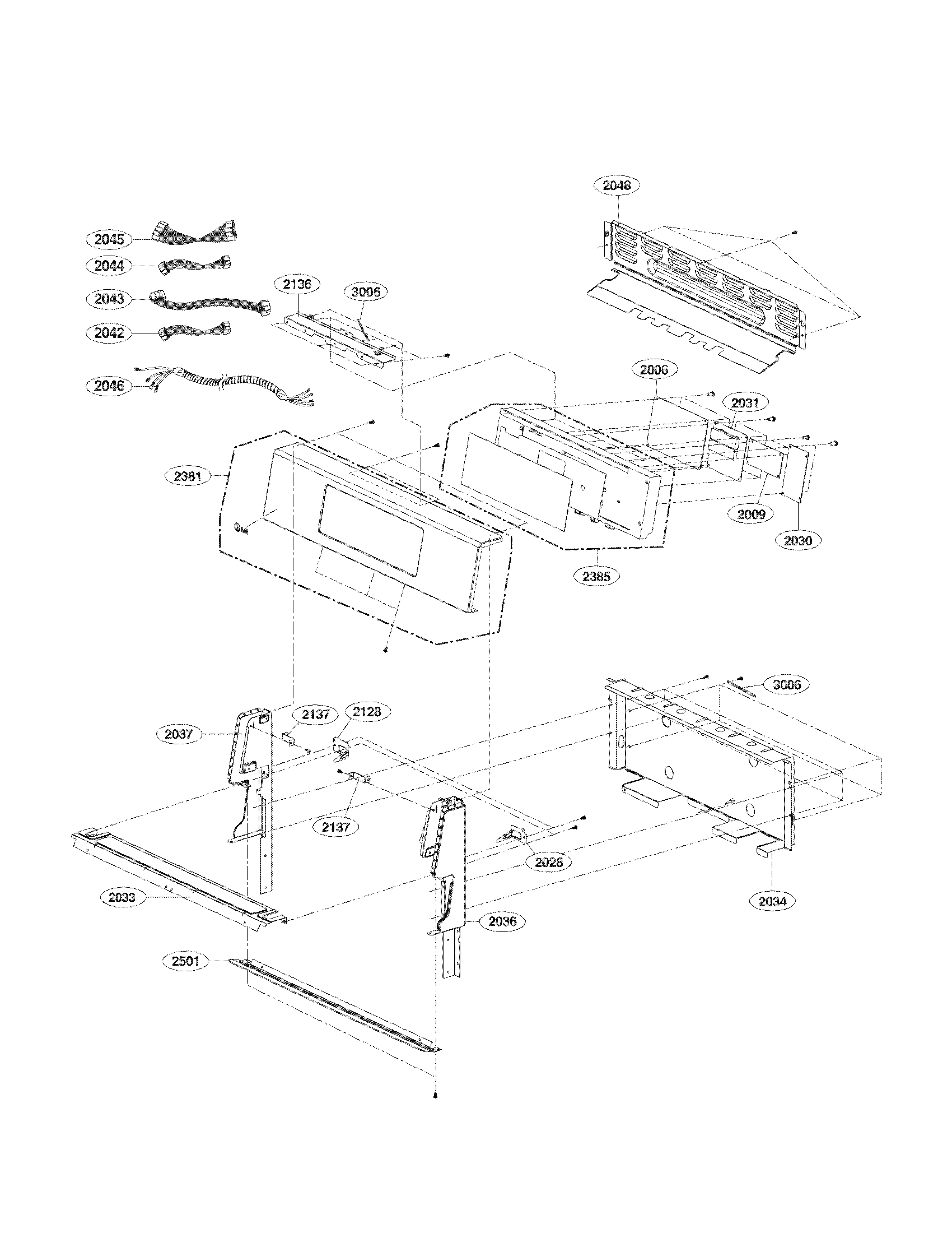 LG LDG3035SB controller parts diagram