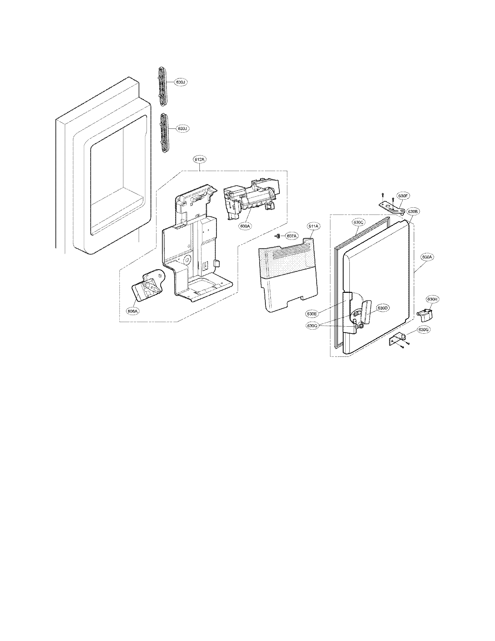 Kenmore Elite 79571063010 ice maker and ice bin parts diagram