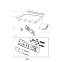 Kenmore Elite 79691073310 control panel and plate assembly parts diagram