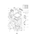 LG WM3050CW cabinet and control panel assembly parts diagram