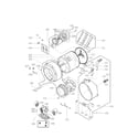 LG WM3050CW drum and tub assembly parts diagram