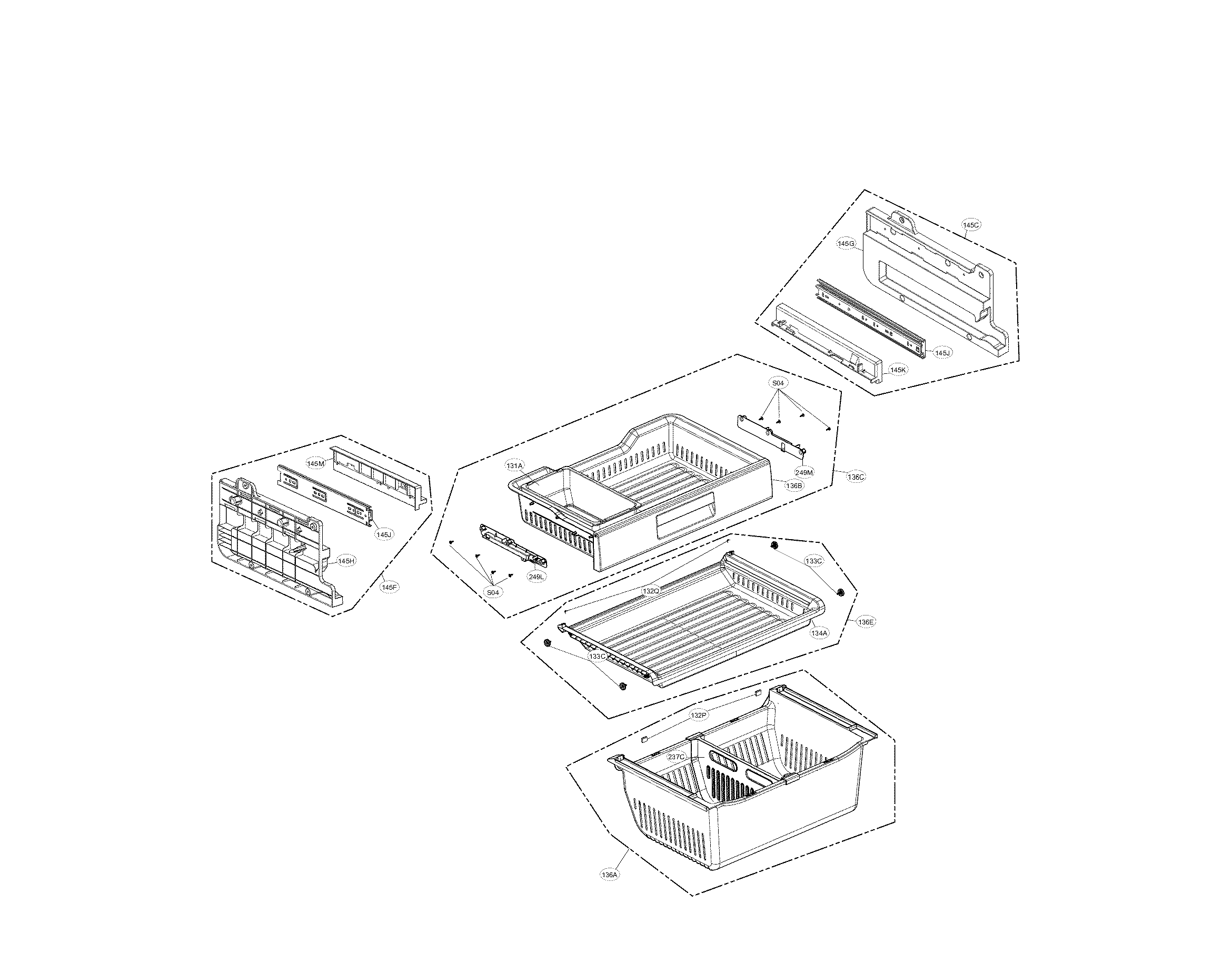 Kenmore Elite 79572049316 freezer parts diagram