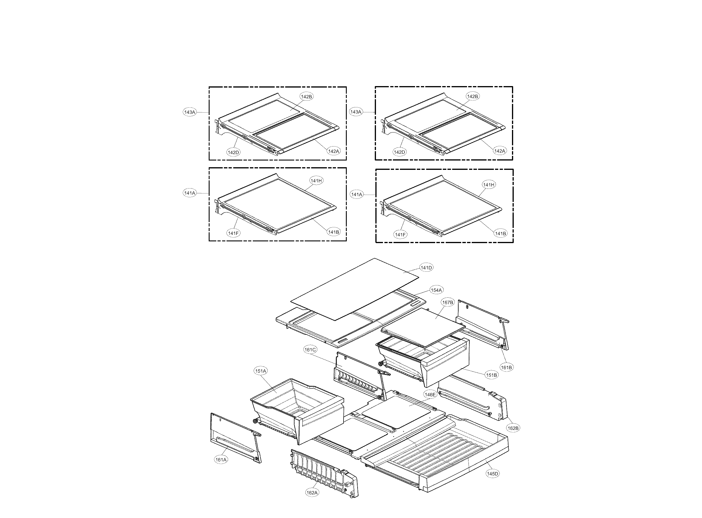 Kenmore Elite 79572049316 refrigerator parts diagram
