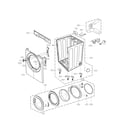 Kenmore 79681283310 cabinet and door parts diagram