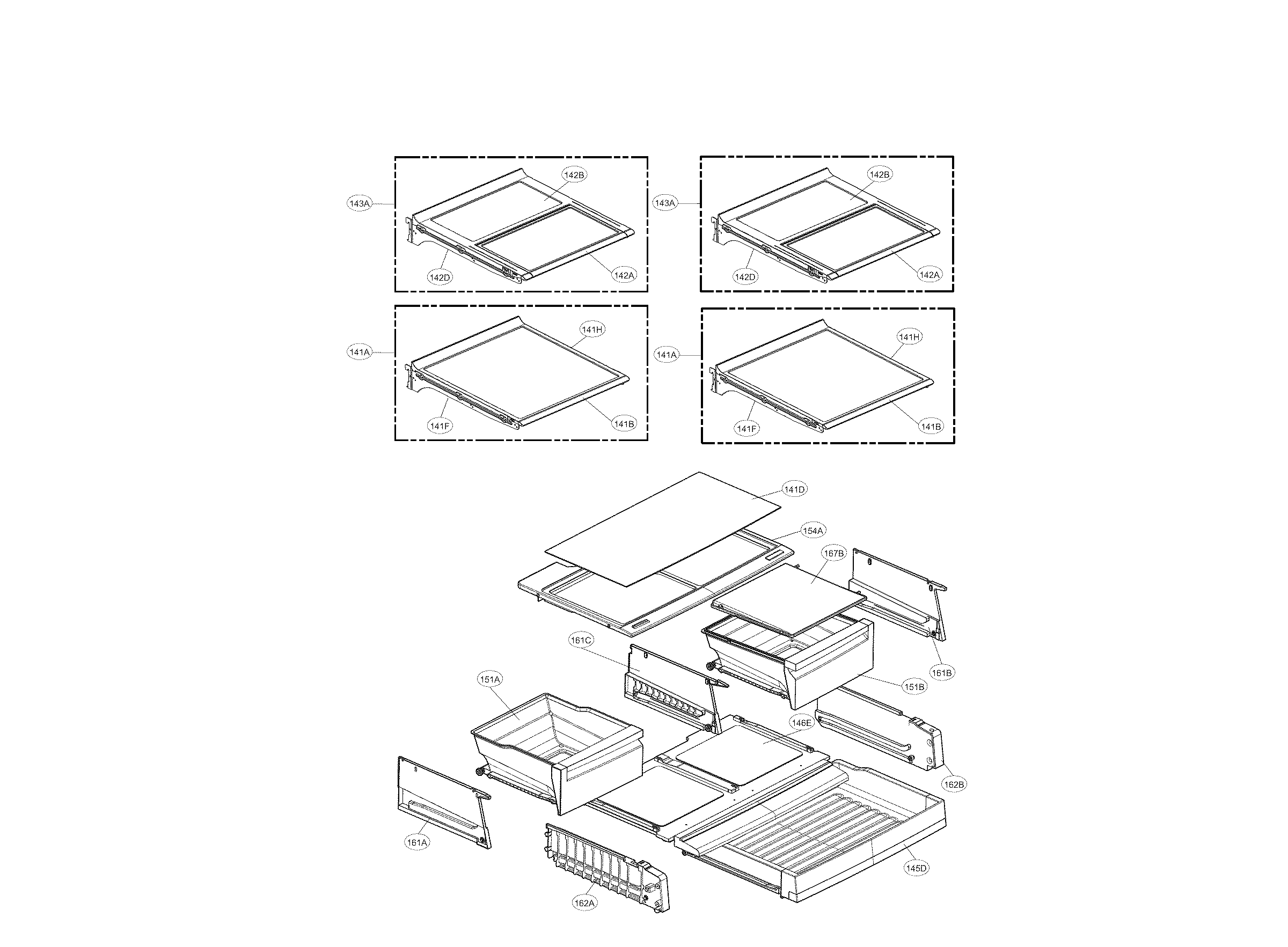 Kenmore Elite 79572052114 refrigerator parts diagram