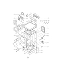 LG WM3250HRA cabinet and control panel parts diagram