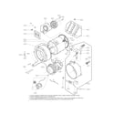 LG WM3250HRA drum and tub parts diagram