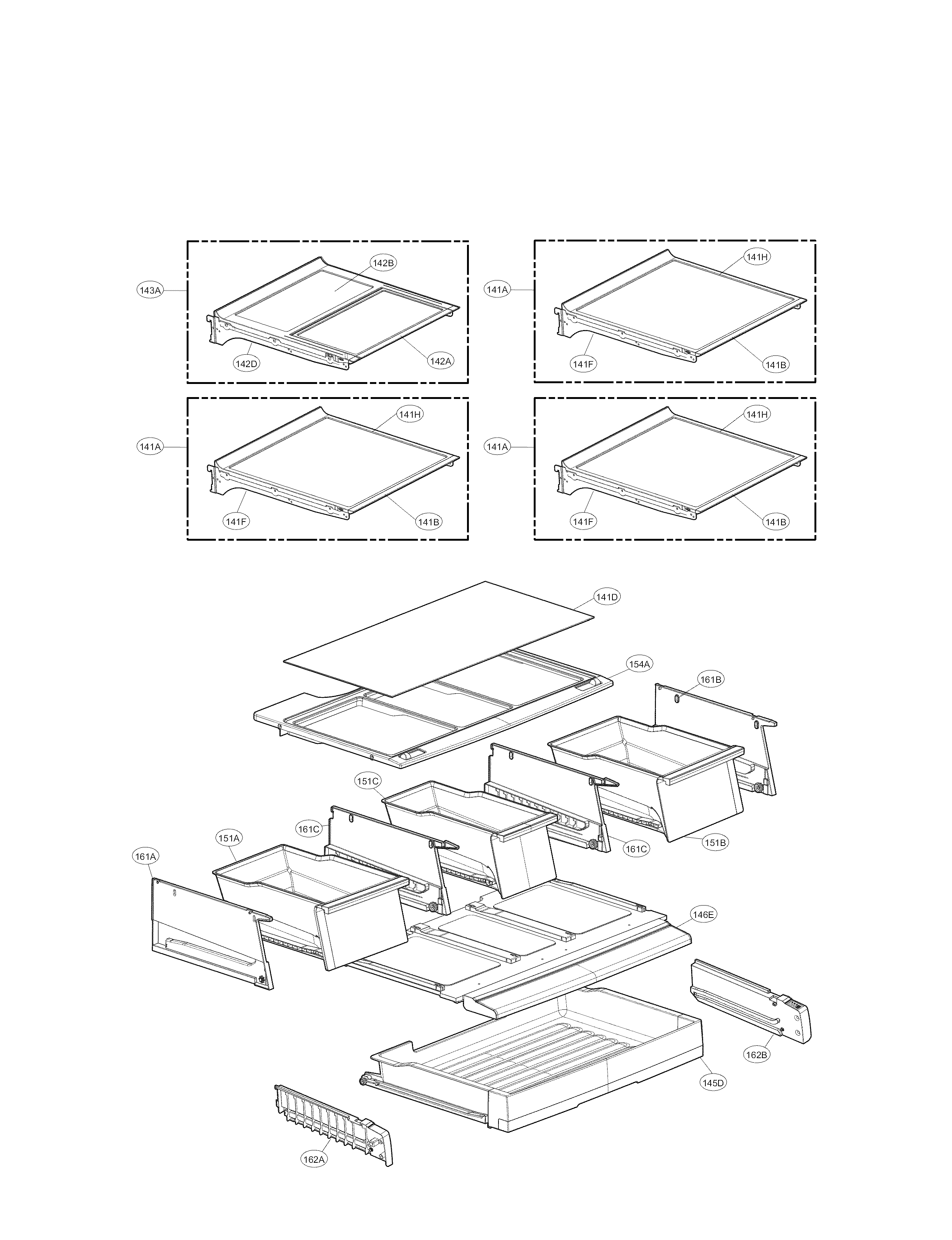 LG LMX30995ST/00 refrigerator compartment parts diagram