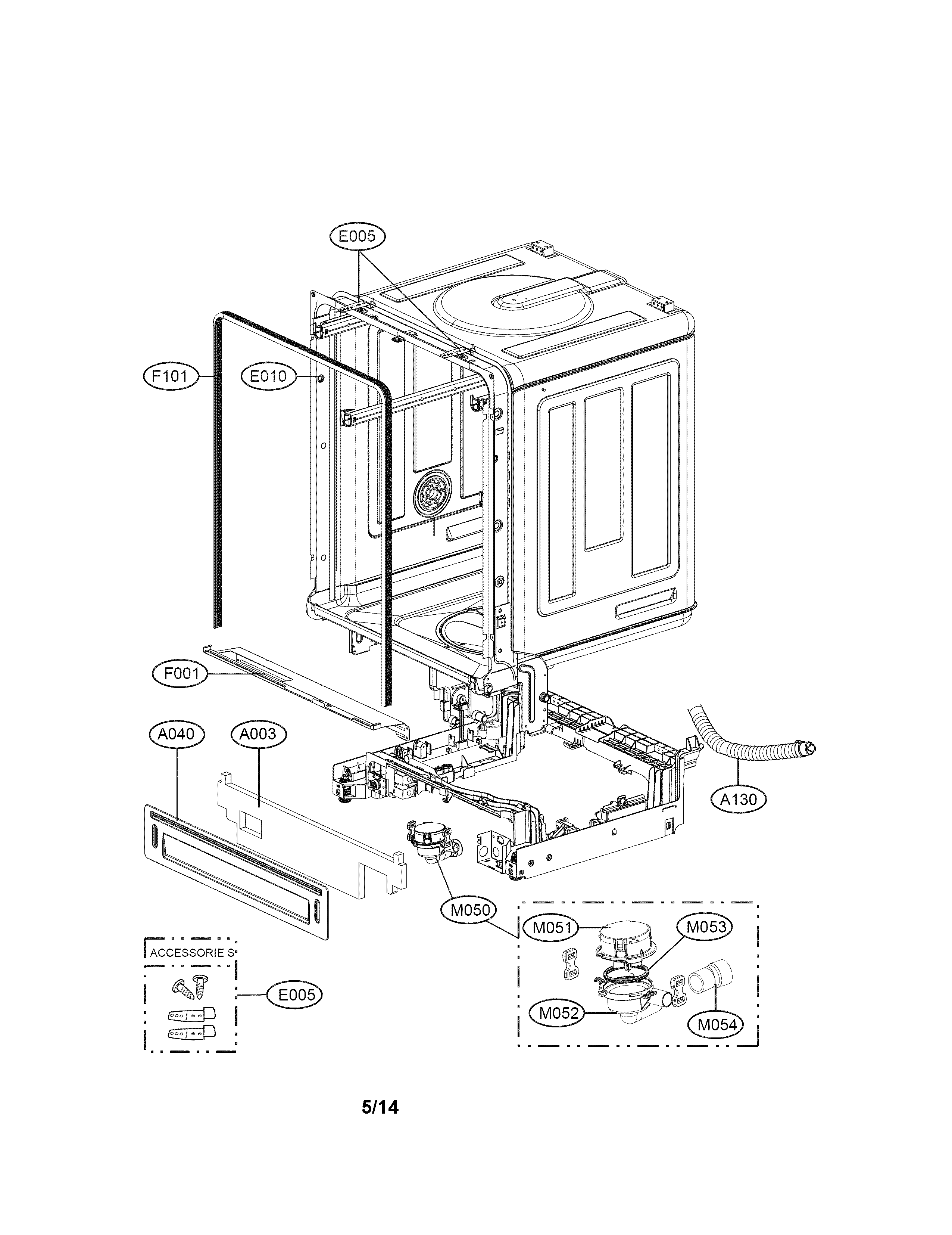 LG LDF7774ST exploded view parts diagram