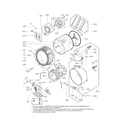Kenmore Elite 79641572210 drum and tub parts diagram