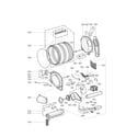 Kenmore 79681379210 drum and motor parts diagram