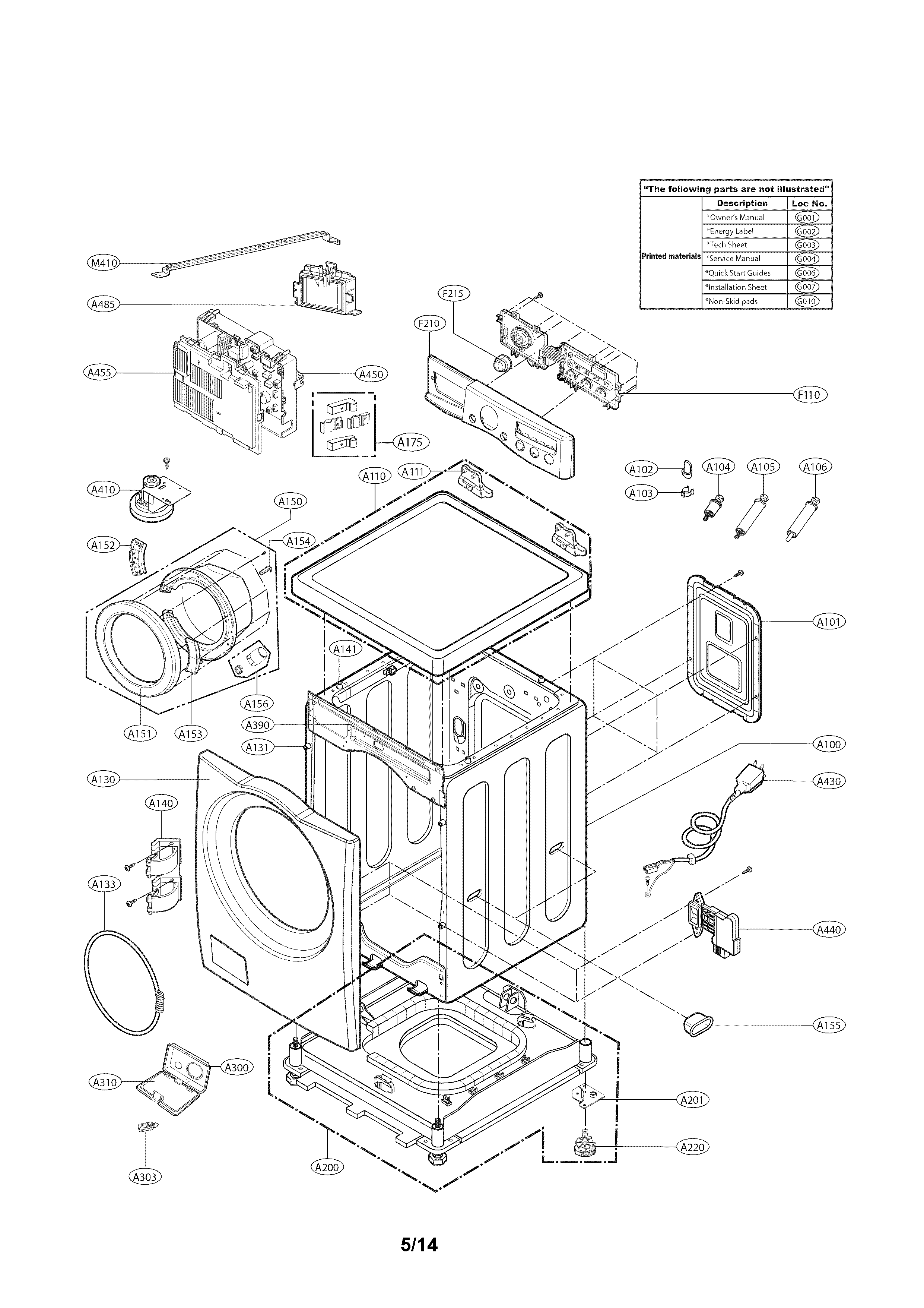 Kenmore Elite 79641573210 cabinet and control panel part diagram