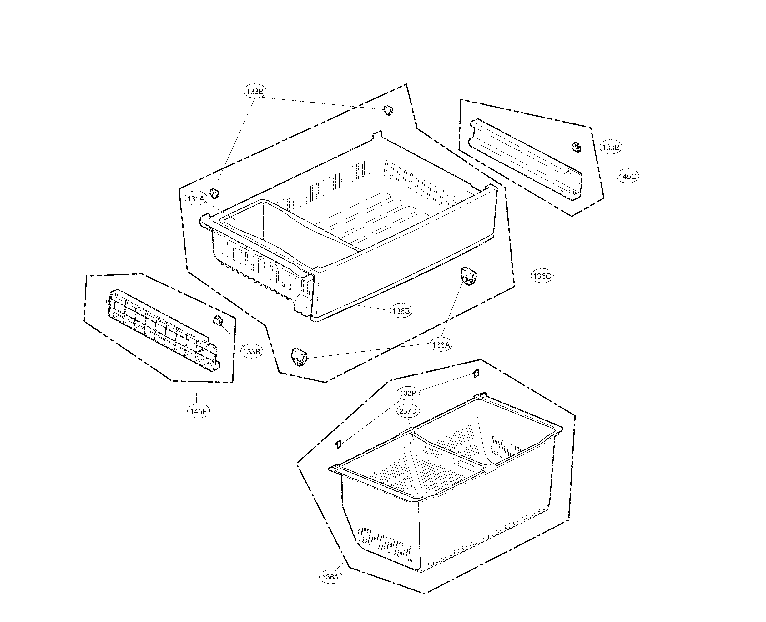 Kenmore Elite 79571039010 freezer parts diagram